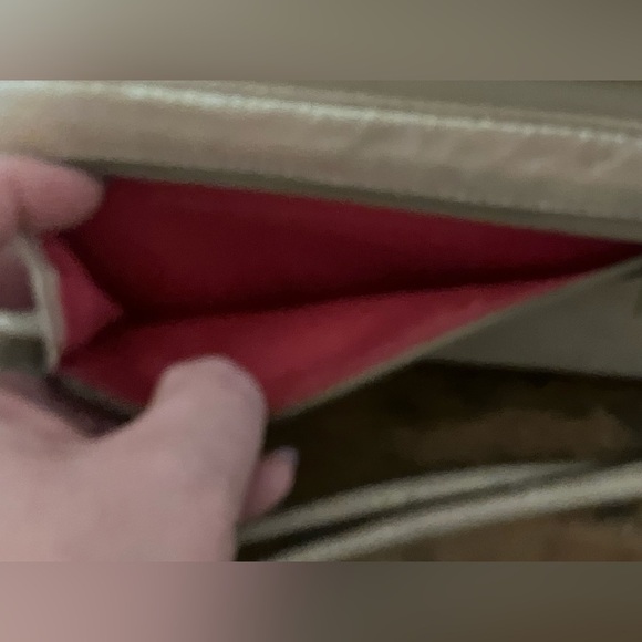 Fossil Gold Leather Clutch Wristlet Zippered Wallet 4x7 Detachable Strap - Picture 5 of 9